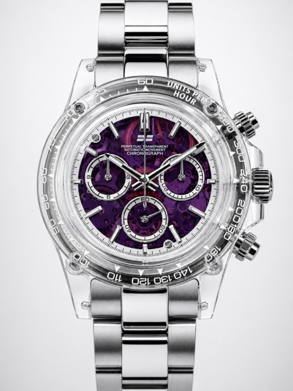 TIME WILL TELL Transparent Chronograph